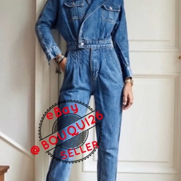 WANTED: Zara denim 80s Arizona blue jumpsuit - Picture 3 of 4